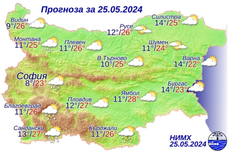 Слънчево и топло край морето