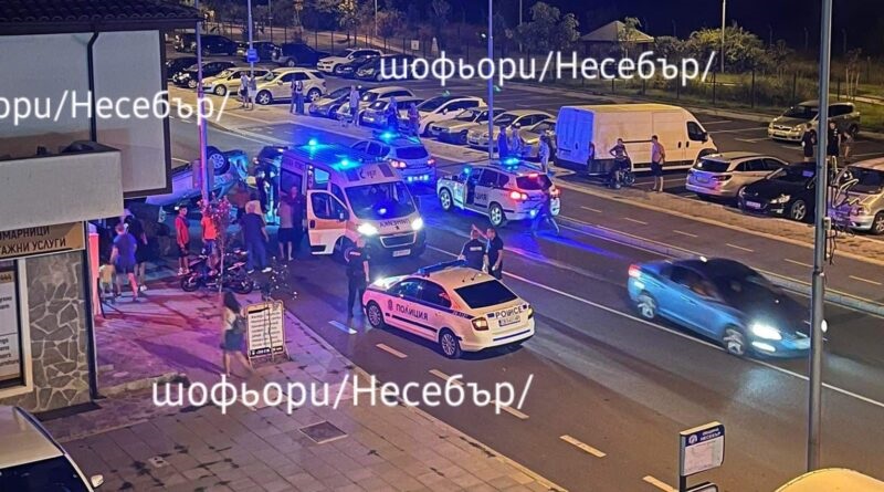 Задържаха двама за зрелищна катастрофа в Несебър