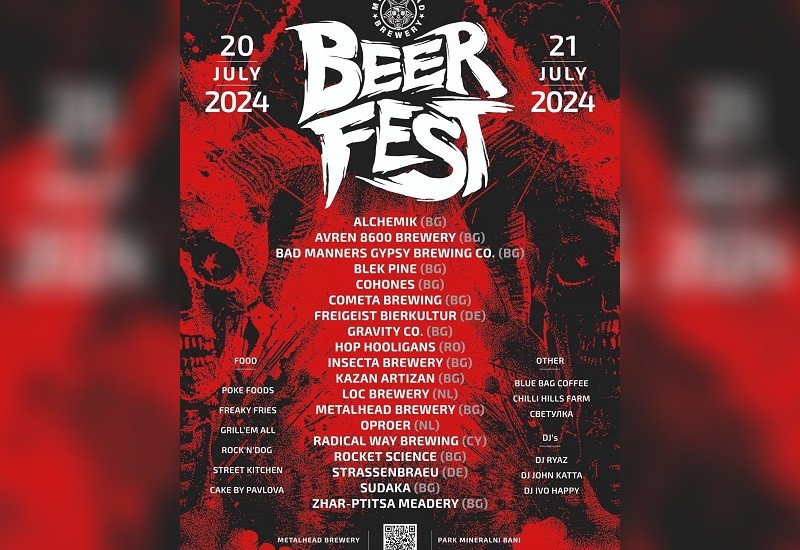 Над 70 вида крафт бира от 5 държави на 5-тото издание на Metalhead Beer Fest